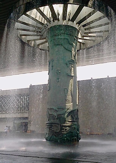The Umbrella Fountain or la paraguas in the Museum of Anthropology Mexico