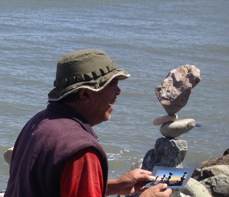 The man who balances stones.