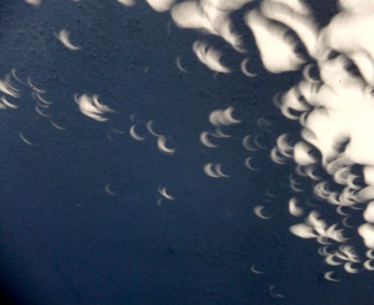 Eerie Shadows from 2012 Solar Eclipse. Do you see a face?