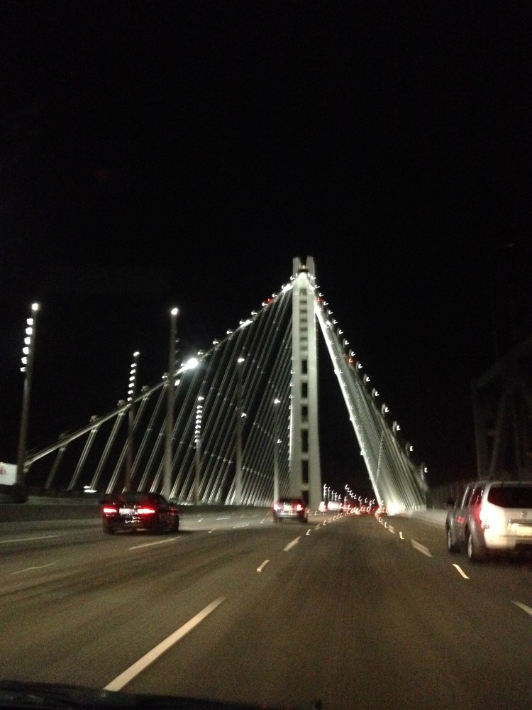 New Bay Bridge all lit up