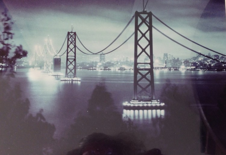 San Francisco Bay Bridge in process. 1933-1936