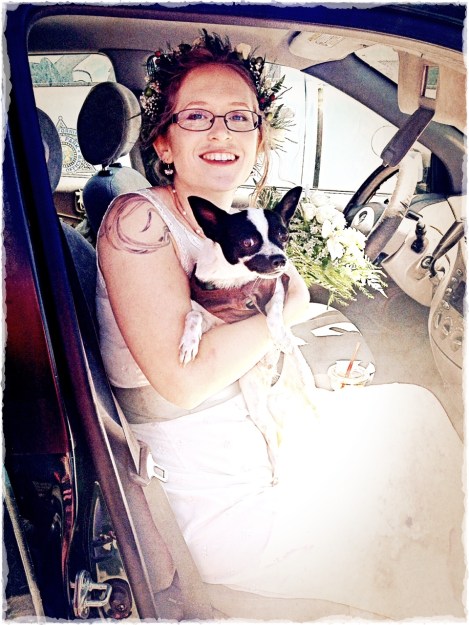 The Bride and Her Dog Pip Lots of contrast here too.