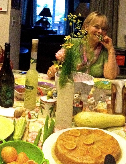 Enjoying Clementine cake