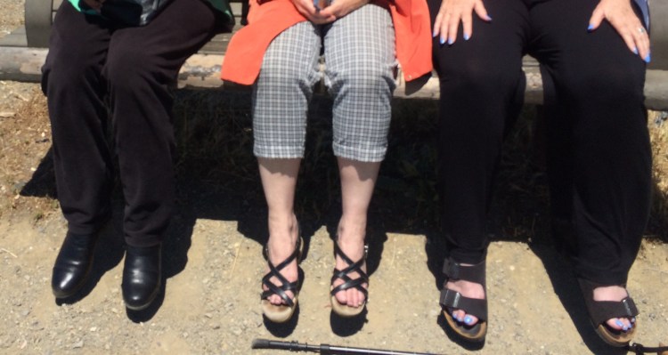 We had someone take our picture The faces were shaded but it's a nice portrait of our feet