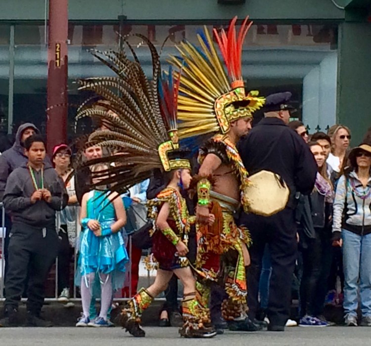 Father and son share feathers