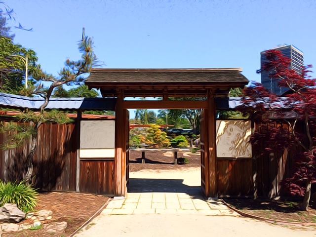 Gate To Bonsai Garden At Lake Merrit 