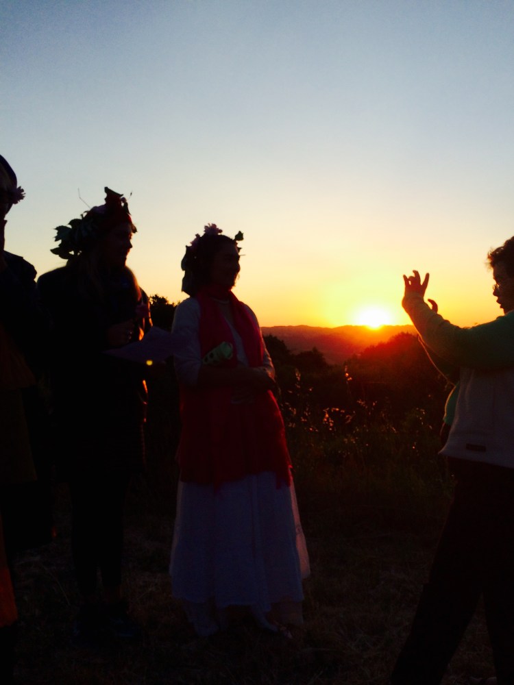 Gathering at sunrise