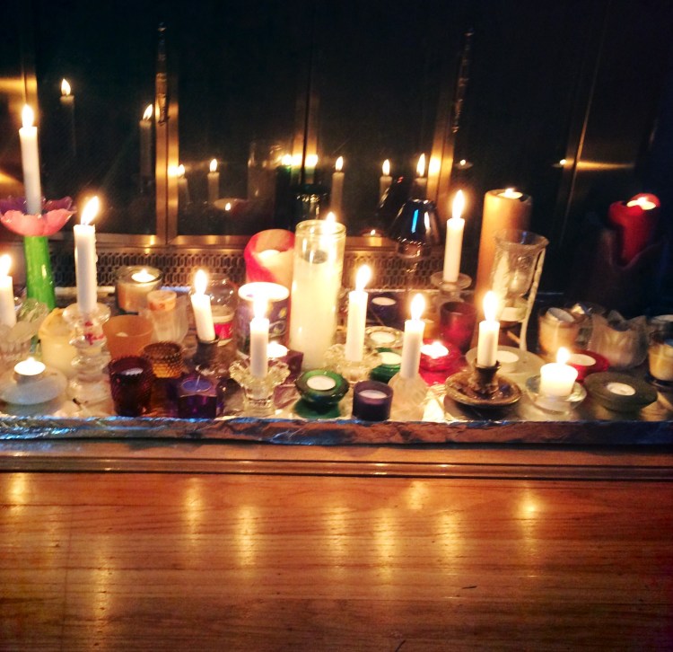 Candles on the hearth