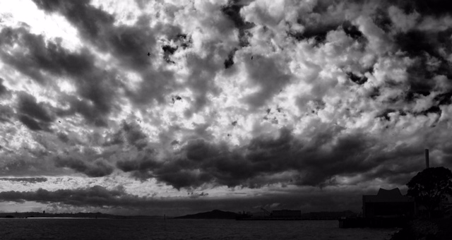 Clouds over the bay