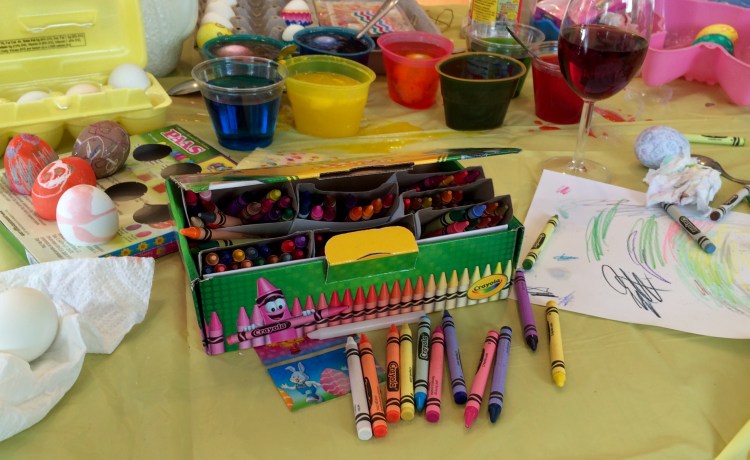 Notice the wine glass