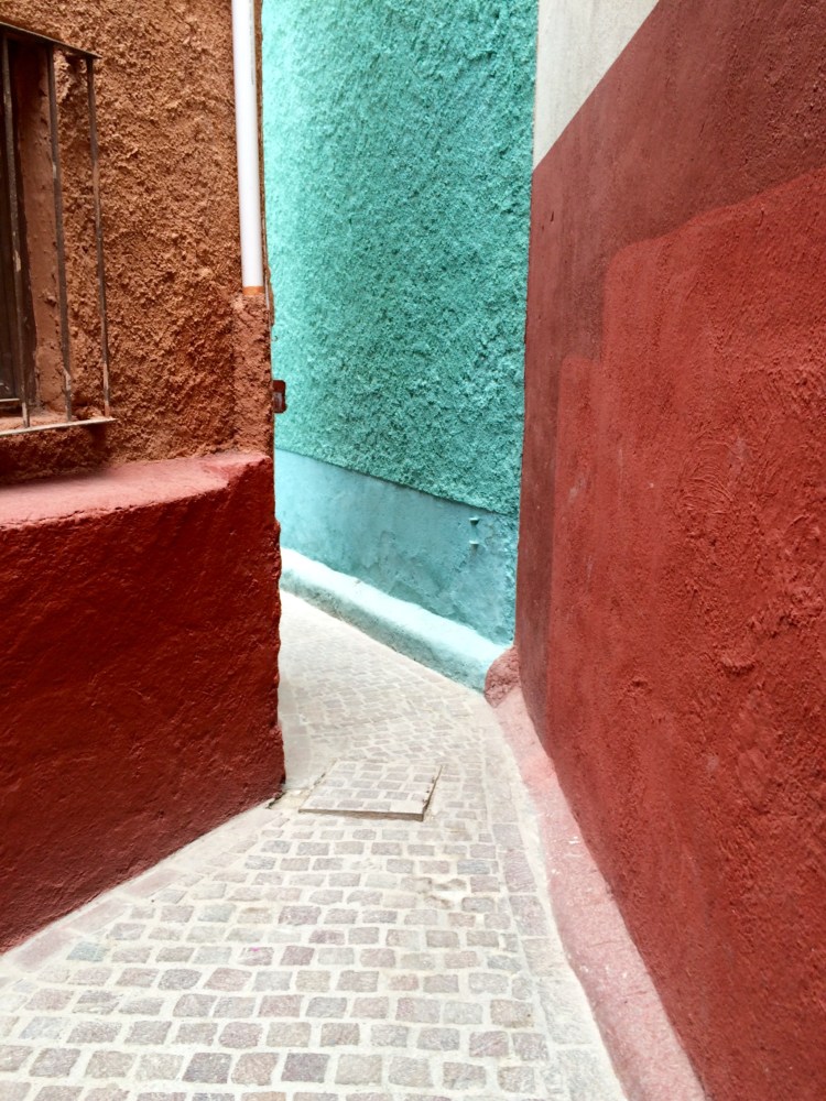 Bright narrow pathway