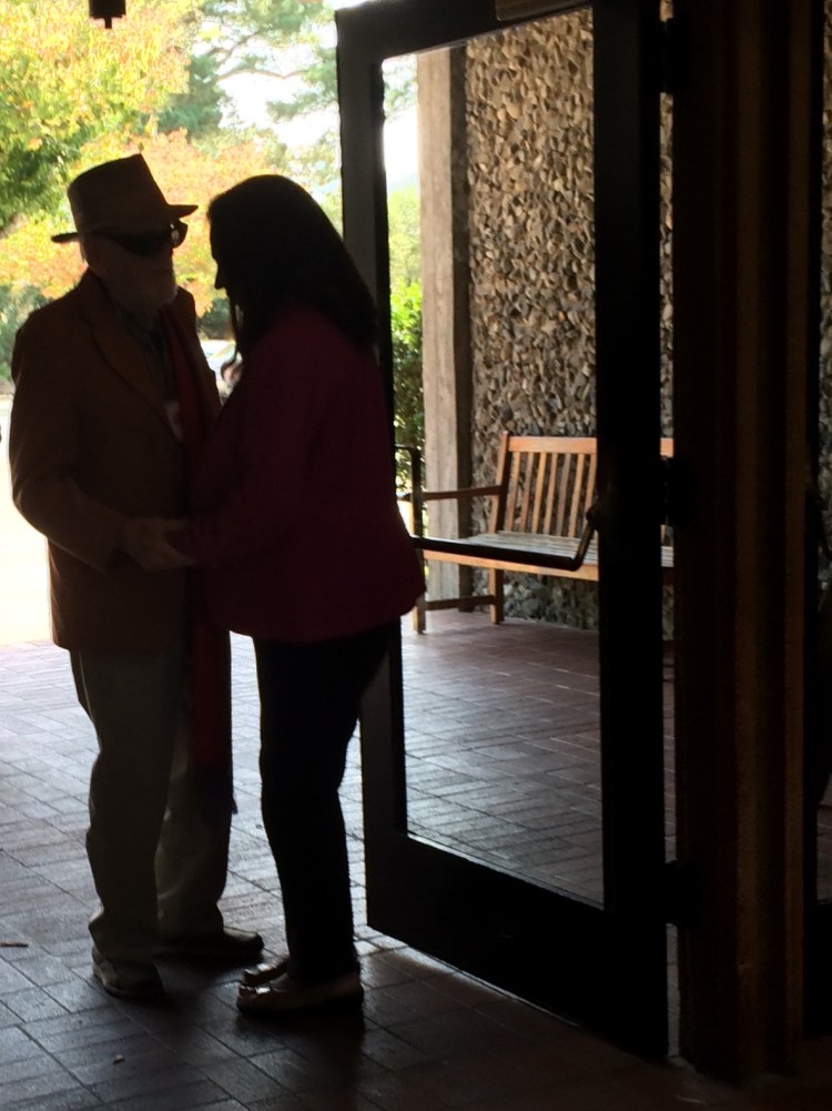 Greeting at the door