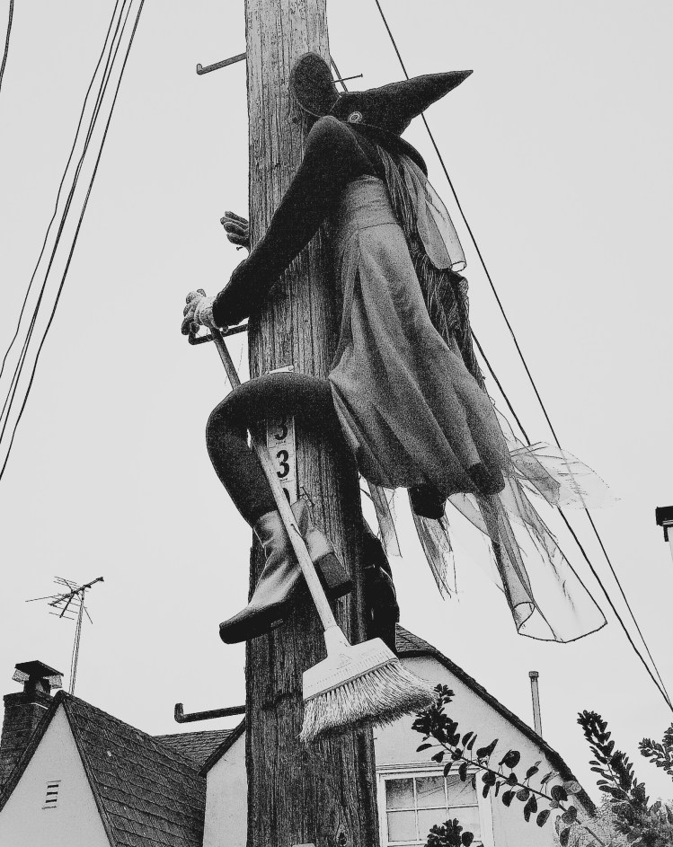 Black and White Splat Witch