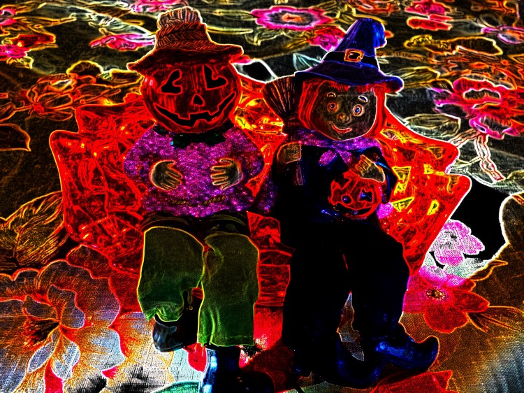 Neon Pumpkin People