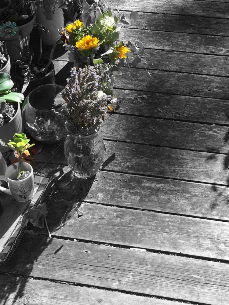 Deck and flowers