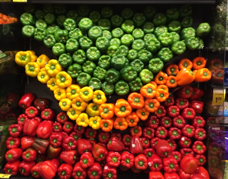 Bell pepper display