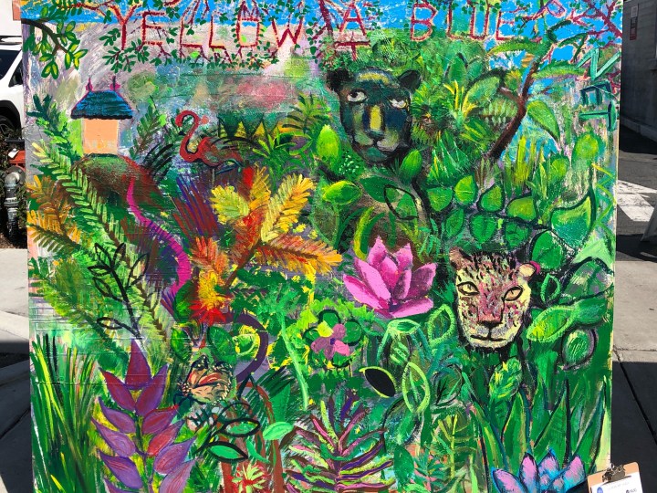 Painting of Big Yellow cat