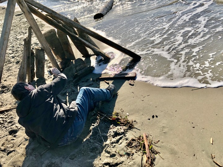 Jim Photographing high tide