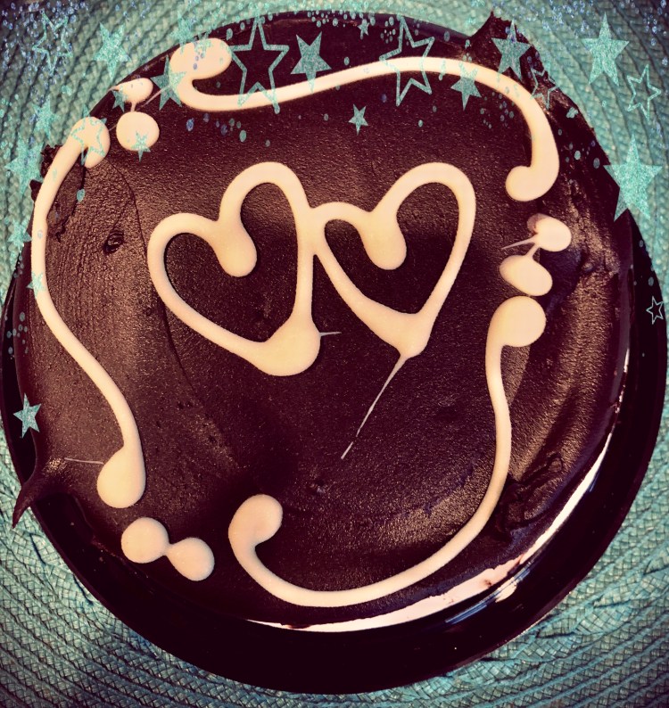 Valentines Cake with stars