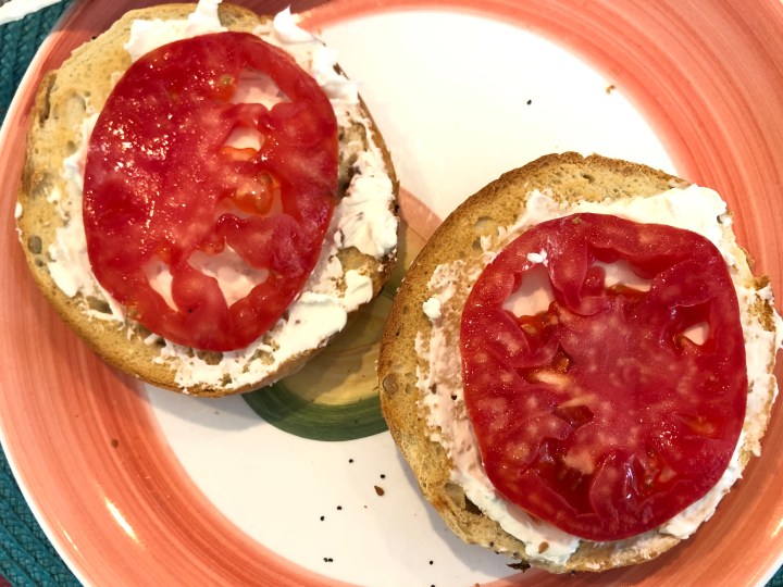 Bagel and cream cheese